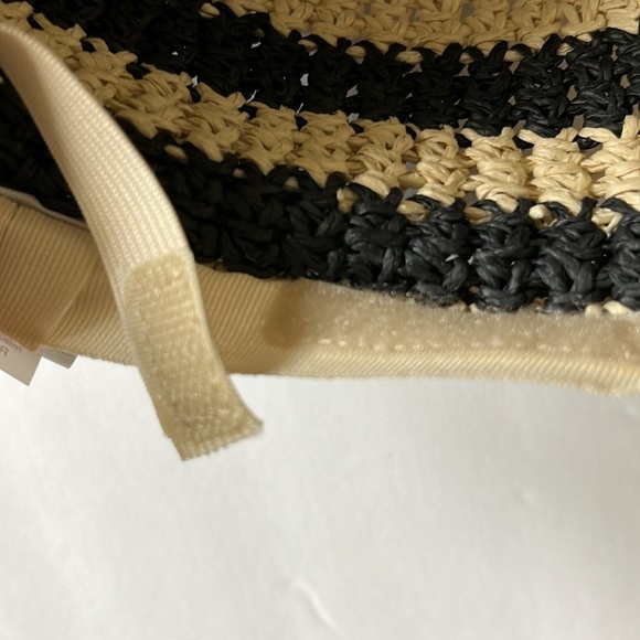 NEW SONOMA Tan with Black Stripes Adjustable Packable Sun Hat - Picture 7 of 7